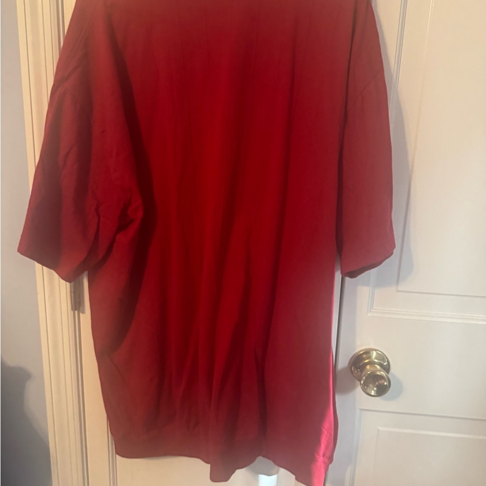 Harbor Bay Red Women's Button Down Shirt - Picture 4 of 10